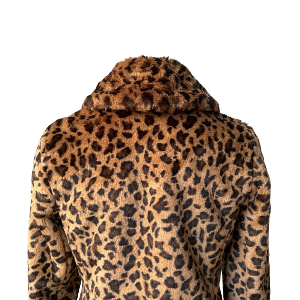 Banana Republic Y2K Safari Leopard Print Faux Fur Jacket, Sz S - Picture 9 of 15